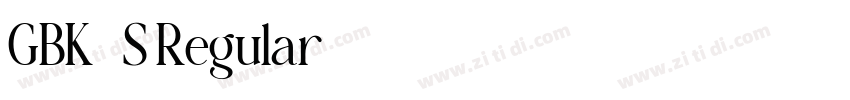 GBK_S Regular字体转换